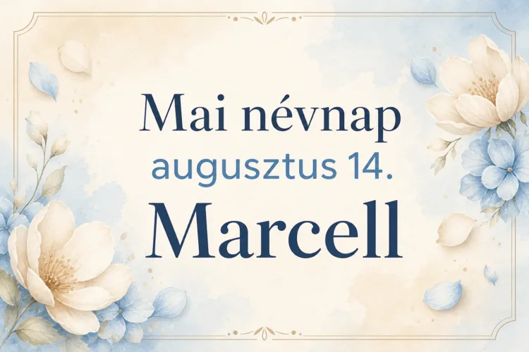 Mai névnap – augusztus 14.: Marcell Mai névnap – augusztus 14.: Marcell