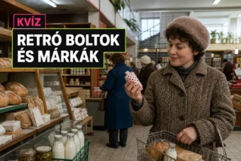 Retró boltok és márkák kvíz: tudod, mi mihez tartozott a Közérttől a Pöttyösig?