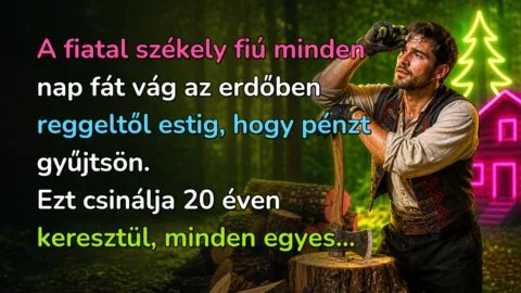 A fiatal székely fiú minden nap fát vág az erdőben reggeltől estig, hogy pénzt gyűjtsön. Ezt csinálja 20 éven keresztül, minden egyes...