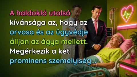 A haldokló utolsó kívánsága az, hogy az orvosa és az ügyvédje álljon az ágya mellett. Megérkezik a két prominens személyiség...