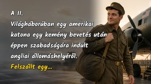 A II. Világháborúban egy amerikai katona egy kemény bevetés után éppen szabadságára indult angliai állomáshelyéről. Felszállt egy...