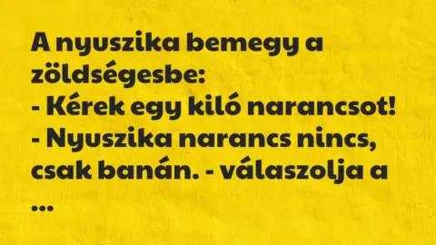 Vicc: A nyuszika bemegy a zöldségesbe…