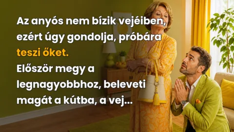 Az anyós nem bízik vejéiben, ezért úgy gondolja, próbára teszi őket. Először megy a legnagyobbhoz, beleveti magát a kútba, a vej...