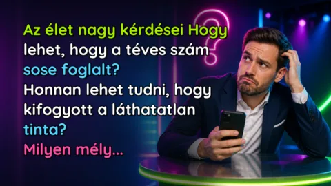 Az élet nagy kérdései Hogy lehet, hogy a téves szám sose foglalt? Honnan lehet tudni, hogy kifogyott a láthatatlan tinta? Milyen mély...