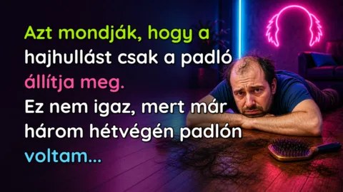Azt mondják, hogy a hajhullást csak a padló állítja meg. Ez nem igaz, mert már három hétvégén padlón voltam...