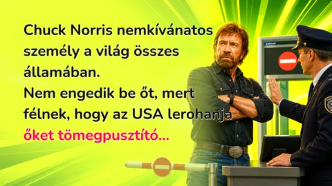 Chuck Norris nemkívánatos személy a világ összes államában. Nem engedik be őt, mert félnek, hogy az USA lerohanja őket tömegpusztító...