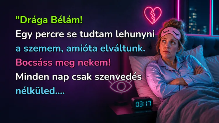 Vicc: "Drága Bélám... "Drága Bélám! Egy percre se tudtam lehunyni a szemem, amióta elváltunk. Bocsáss meg nekem! Minden nap csak szenvedés nélküled....