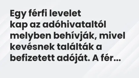 Vicc: Egy férfi levelet…