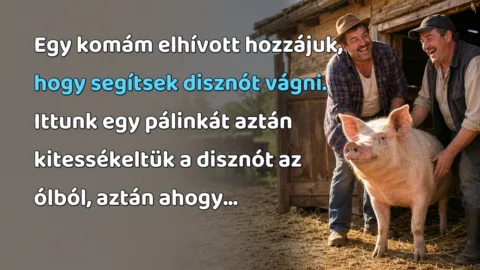Egy komám elhívott hozzájuk, hogy segítsek disznót vágni. Ittunk egy pálinkát aztán kitessékeltük a disznót az ólból, aztán ahogy...