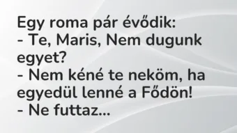 Vicc: Egy roma pár évődik…