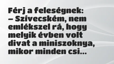 Vicc: Férj a feleségnek…