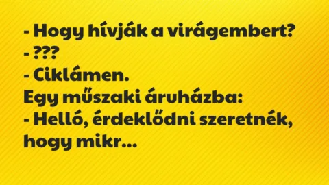 Vicc: Hogy hívják a virágembert?