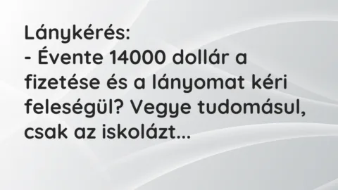 Vicc: Lánykérés…