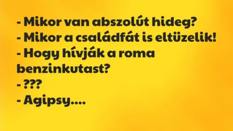 Vicc: Mikor van abszolút hideg?
