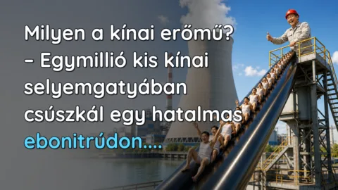 Milyen a kínai erőmű? – Egymillió kis kínai selyemgatyában csúszkál egy hatalmas ebonitrúdon....