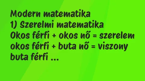 Vicc: Modern matematika…
