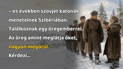 – es években szovjet katonák menetelnek Szibériában. Találkoznak egy öregemberrel. Az öreg amint meglátja őket, nagyon megörül. Kérdezi...