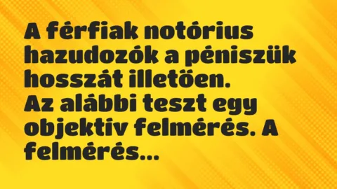 Viccek: A férfiak notórius hazudozók a péniszük hosszát illetően…