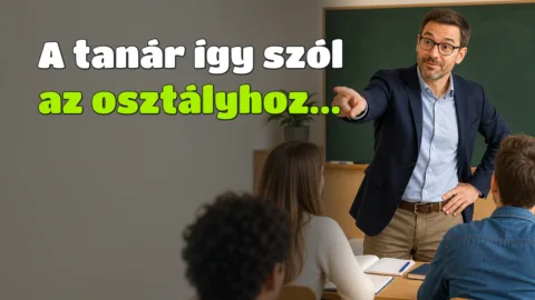 A tanár így szól az osztályhoz...
