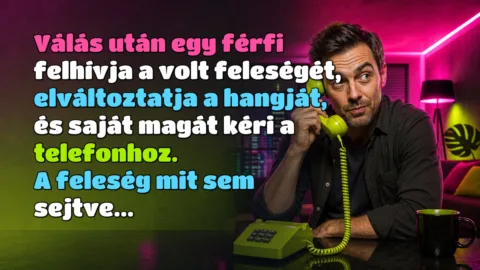 Válás után egy férfi felhívja a volt feleségét, elváltoztatja a hangját, és saját magát kéri a telefonhoz. A feleség mit sem sejtve...