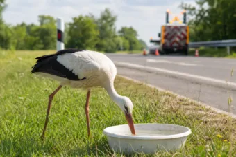 A gólyát megitató közutas most csak ennyit kér az autósoktól