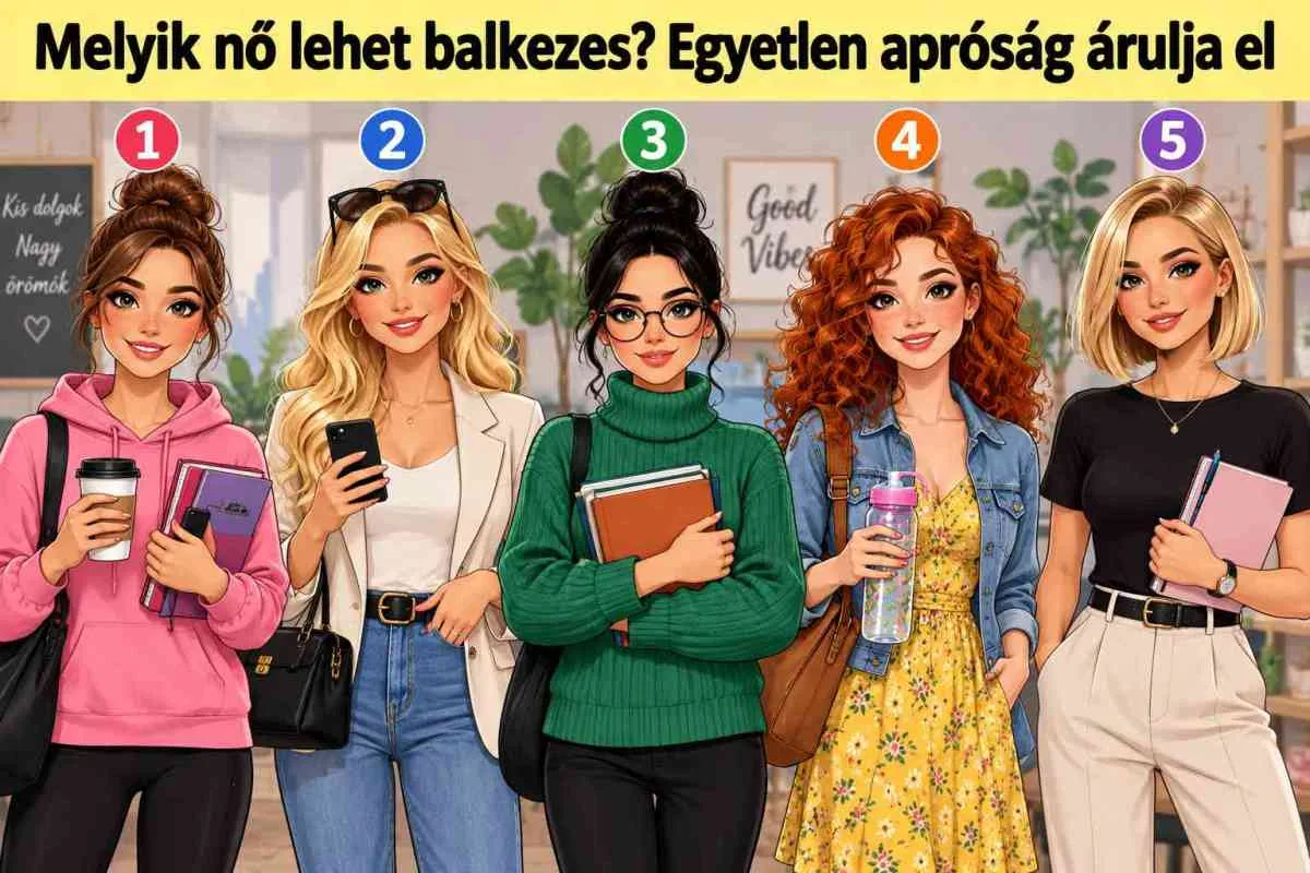 Rejtvény: Melyik nő lehet balkezes? Egyetlen apróság árulja el