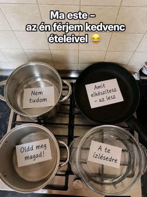 Ma este – az én férjem kedvenc ételeivel...
