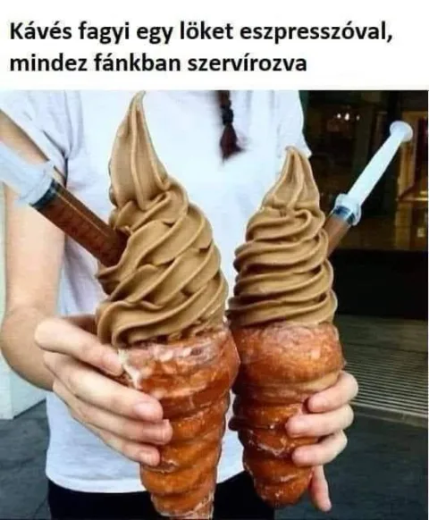 Kávés fagyi egy löket espresszóval...