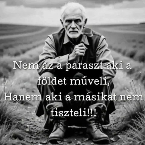 Nem az a paraszt aki a földet műveli...