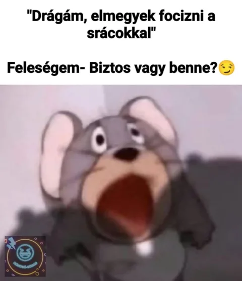 Drágám, elmegyek focizni a srácokkal...