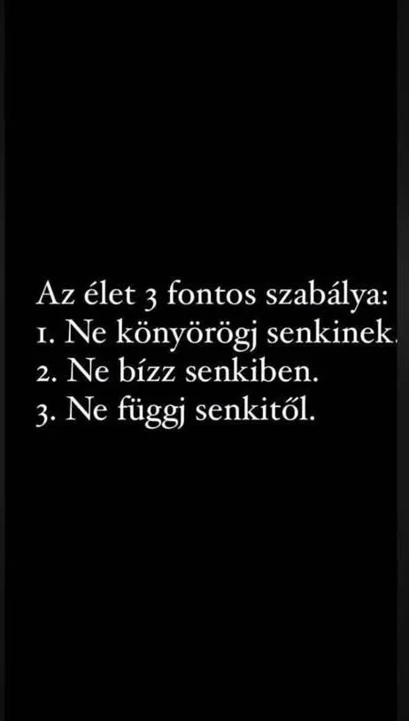 Az élet 3 fontos szabálya... Az élet 3 fontos szabálya...