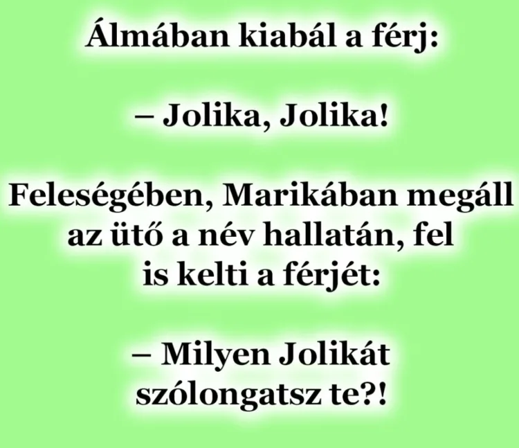 Vicc: Álmában kiabál a férj Vicc: Álmában kiabál a férj