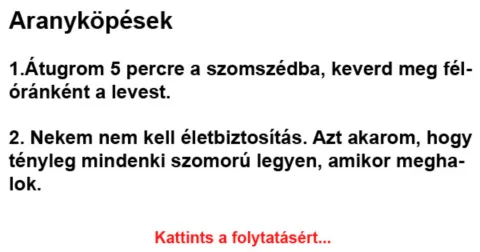 Vicc: Aranyköpések –