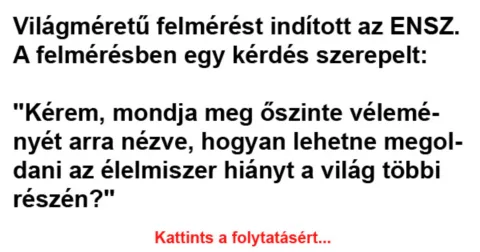 Vicc: Világméretű felmérést indított az ENSZ –