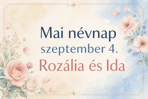 Mai névnap – szeptember 4.: Rozália és Ida