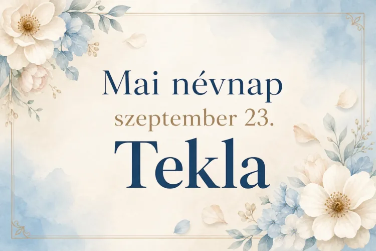 Mai névnap – szeptember 23.: Tekla Mai névnap – szeptember 23.: Tekla