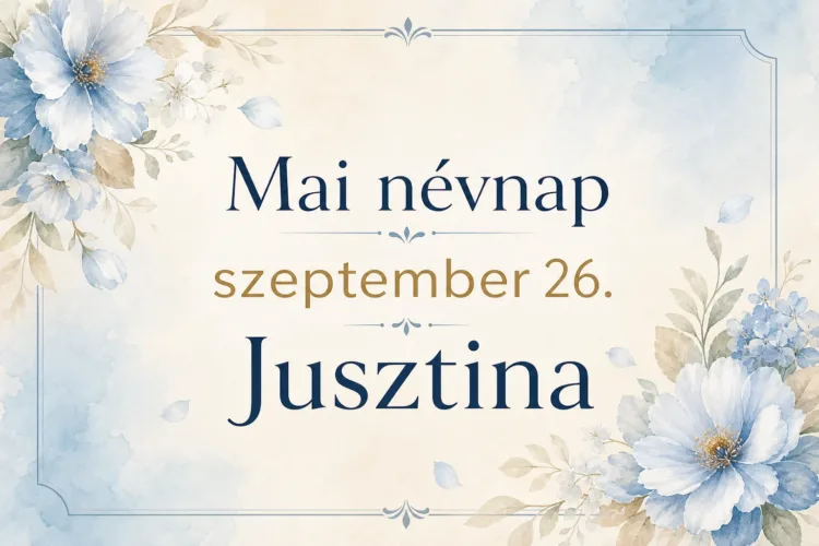 Mai névnap – szeptember 26.: Jusztina Mai névnap – szeptember 26.: Jusztina