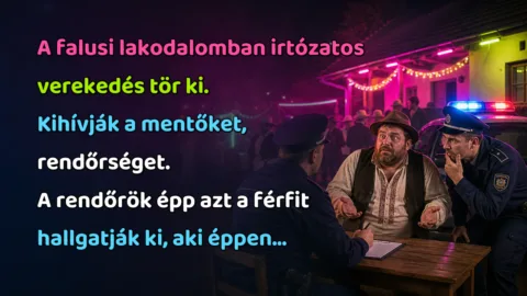 A falusi lakodalomban irtózatos verekedés tör ki. Kihívják a mentőket, rendőrséget. A rendőrök épp azt a férfit hallgatják ki, aki éppen...