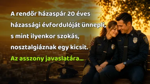 A rendőr házaspár 20 éves házassági évfordulóját ünnepli, s mint ilyenkor szokás, nosztalgiáznak egy kicsit. Az asszony javaslatára...