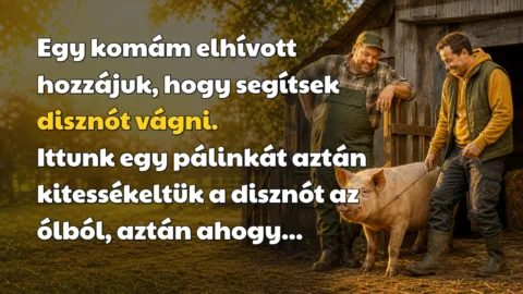 Egy komám elhívott hozzájuk, hogy segítsek disznót vágni. Ittunk egy pálinkát aztán kitessékeltük a disznót az ólból, aztán ahogy...