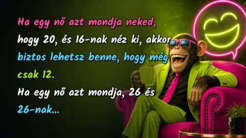 Ha egy nő azt mondja neked, hogy 20, és 16-nak néz ki, akkor biztos lehetsz benne, hogy még csak 12. Ha egy nő azt mondja, 26 és 26-nak...
