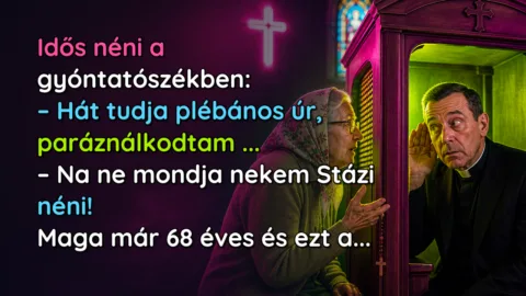 Idős néni a gyóntatószékben: – Hát tudja plébános úr, paráználkodtam ... – Na ne mondja nekem Stázi néni! Maga már 68 éves és ezt a...