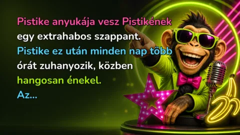 Pistike anyukája vesz Pistikének egy extrahabos szappant. Pistike ez után minden nap több órát zuhanyozik, közben hangosan énekel. Az...