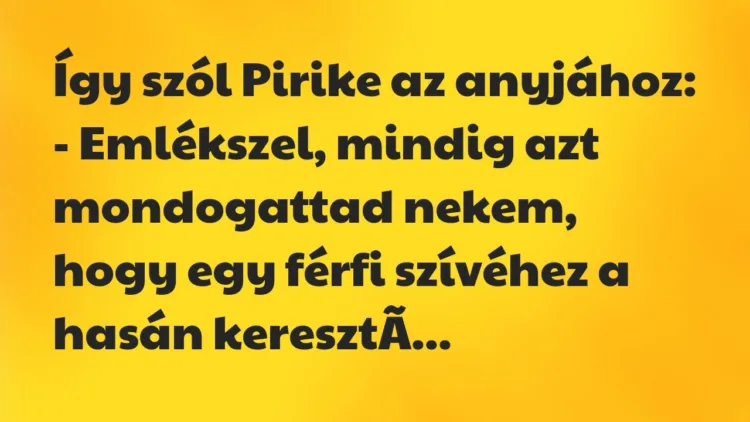 Viccek: Így szól Pirike az anyjához… Viccek: Így szól Pirike az anyjához…