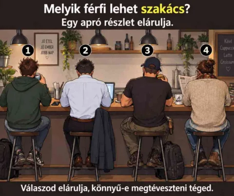 Rejtvény: Melyik férfi lehet szakács? Egy apró részlet figyelj – válaszod…