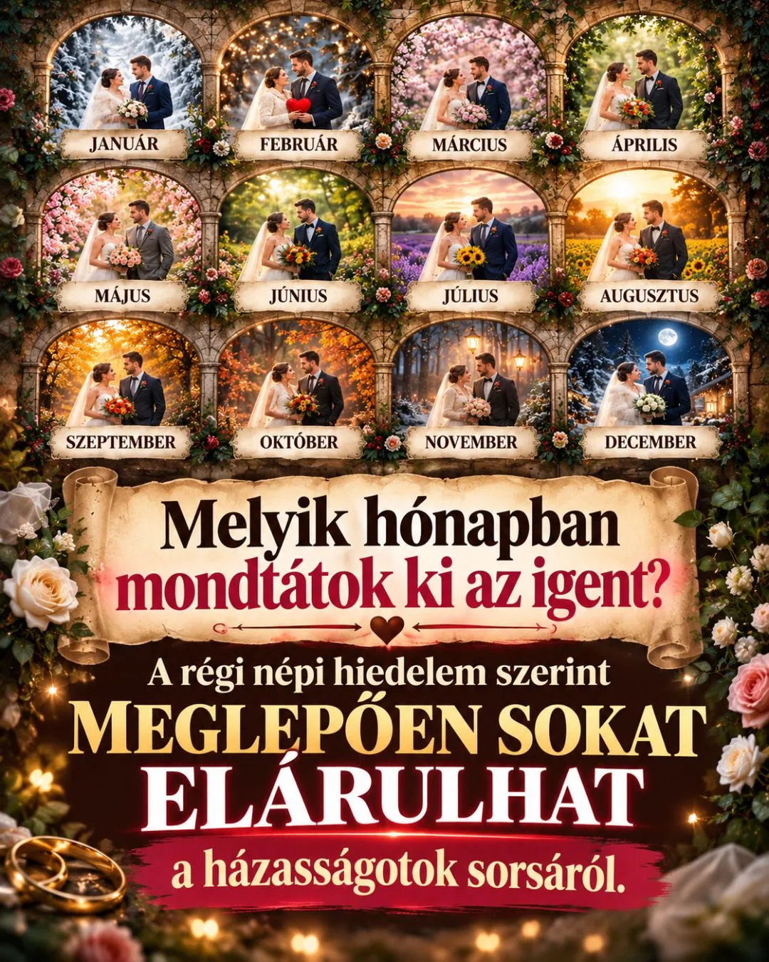 Rejtvény: Melyik hónapban mondtátok ki az igent? A régi népi