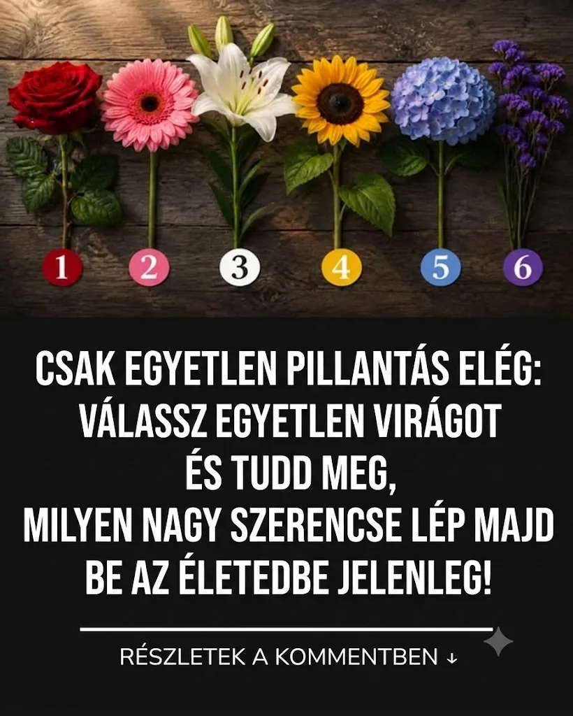 Rejtvény: Válassz egy virágot, és tudd meg, milyen szerencse kopogtat