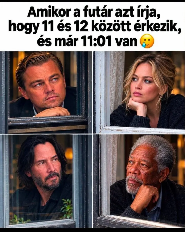Amikor a futár azt írja, hogy 11 és 12 között érkezik... Amikor a futár azt írja, hogy 11 és 12 között érkezik...