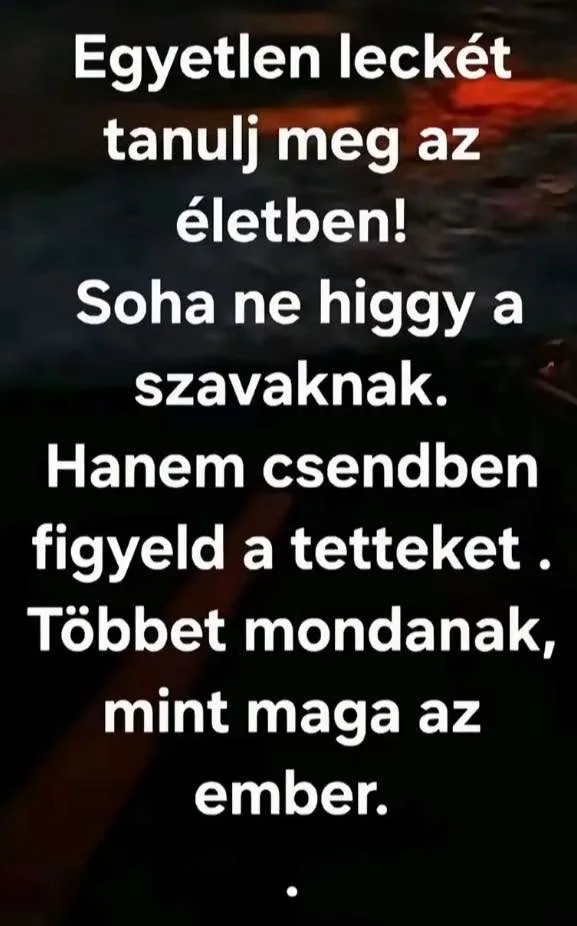 Egyetlen leckét tanulj meg az életben! Egyetlen leckét tanulj meg az életben!