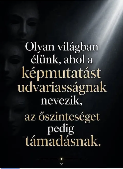 Olyan világban élünk, ahol a képmutatást udvariasságnak nevezik...